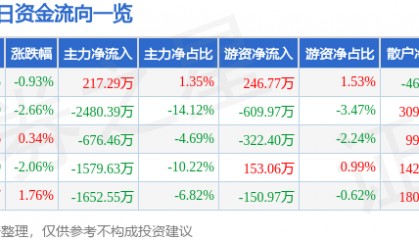 股票行情快报：麦克奥迪（300341）9月3日主力资金净买入217.29万元