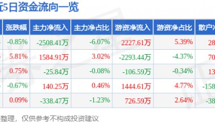股票行情快报：星环科技（688031）8月25日主力资金净卖出2508.41万元