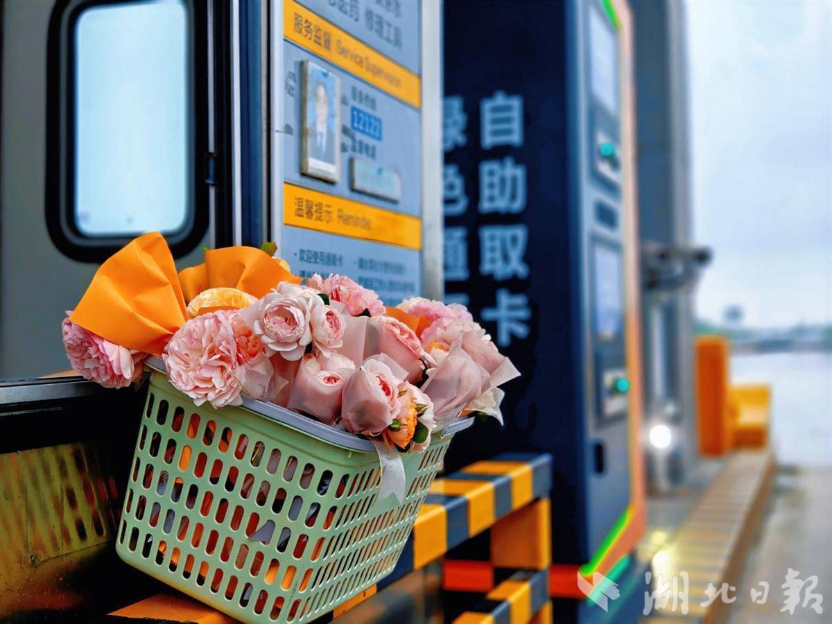 鲜花赠司机！这个收费站有点香