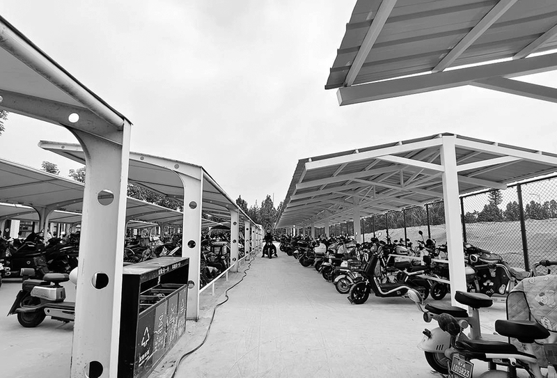 西安北站非机动车车棚扩建改造项目竣工投用