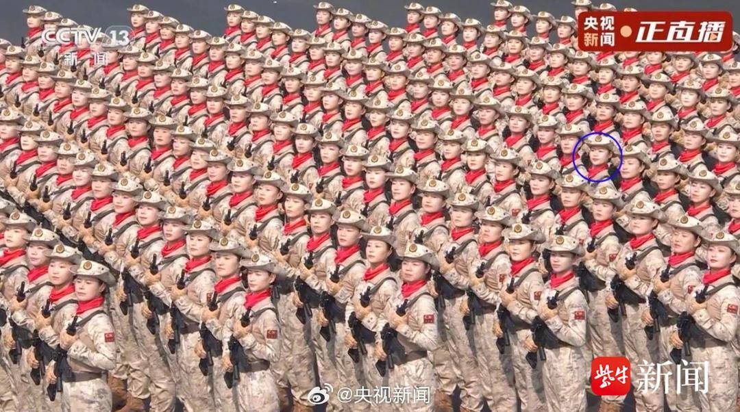 抗战胜利80周年大阅兵民兵方阵,有两名女生来自无锡地区